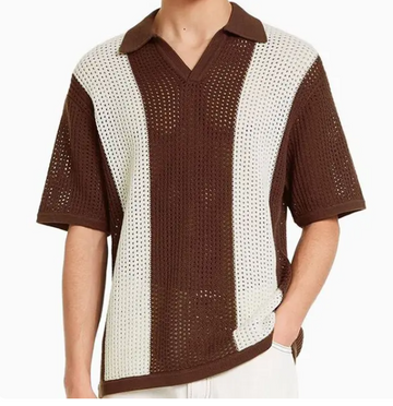 Elias Hollow Knitted Polo Shirt